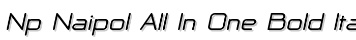 NP Naipol All in One Bold Italic font